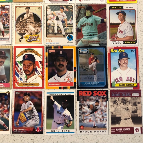 70 Boston Red Sox baseball cards Wade Boggs David Ortiz Sale Schwarber Clemens - Picture 7 of 10